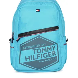 Tommy Hilfiger Unisex Blue Graphic Backpack-image-14