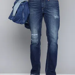 Levis Men 511 Slim Fit Mildly Distressed Light Fade Stretchable Jeans image 1