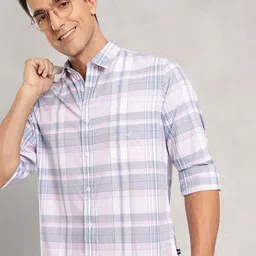 Nautica Classic Slim Fit Checked Pure Cotton Casual Shirt-picture-23