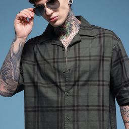 HERE&NOW Men Checked Casual Shirt-picture-7
