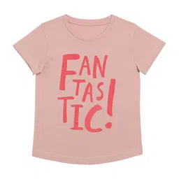 DOOR74 Unisex Kids Pink Printed Round Neck T-shirt-image-15