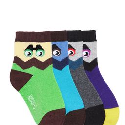 Camey Kids Pack of 4 Patterned Above Ankle-Length Socks-picture-45