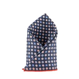 The Tie Hub Men Red & Orange & Blue Printed Silk Reversible Pocket Square-picture-49