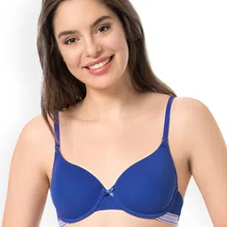 every de by amante Solid Padded Wired Sassy Stripes T-Shirt Bra EB011-picture-11