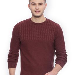 Basics Men Maroon Solid Cardigan-picture-41