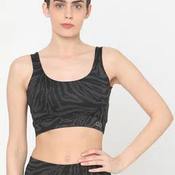Silvertraq Grey & Black Abstract Workout Bra Full Coverage Underwired-picture-21
