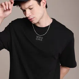 WROGN Drop-Shoulder Sleeves Pure Cotton Relaxed Fit T-shirt-picture-11