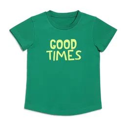 DOOR74 Unisex Kids Green Printed Round Neck T-shirt-picture-47