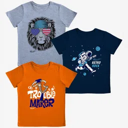 x2o Kids Pack of 3 Printed T-shirt-picture-30