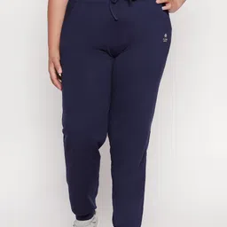 Tuna London Women Navy Blue Solid Slim Fit Joggers-picture-21