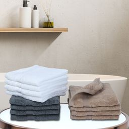 BIANCA Unisex Solid Pack Of 12 100% Cotton Face Towel-picture-32