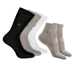 FOOTPRINTS Men Pack Of 5 Anti-Odour & Anti-Bacterial Ankle Length Socks-picture-13
