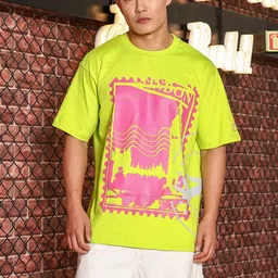 House of Koala Unisex Graphic Drop-Shoulder Sleeves Pure Cotton Oversized T-shirt-picture-24