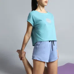 CULT Women Teal Yoga Harmony Graphic T-shirt-picture-16