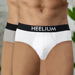 Heelium Men Pack Of 2 Bamboo Super Soft & Odour Free Comfort Fit Briefs P2-BRIEF-WHTLG-S-picture-30