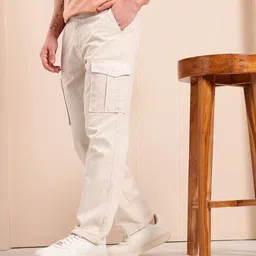 Mast & Harbour Men Mid-Rise Pure Cotton Straight Fit Cargos-picture-18