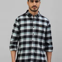 Royal Enfield Men Tartan Checks Checked Cotton Casual Shirt-picture-31
