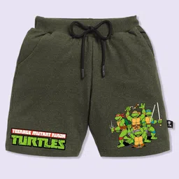 YK X Minute Mirth Boys Mutant Ninja Turtles Printed Cotton Shorts-picture-38