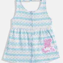 Moms Love Infant Girls Peppa Pig Printed Pure Cotton Fit & Flare Dress-picture-15
