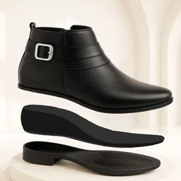Bxxy Men 9 Cm Hidden Height Increasing Casual Block-Heeled Regular Boots-picture-41