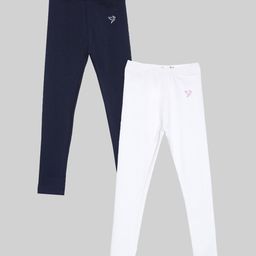 TWIN BIRDS Girls Pack Of 2 Pure Cotton Ankle Length Leggings-picture-24