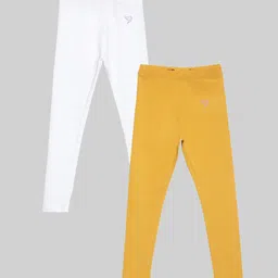 TWIN BIRDS Girls Pack Of 2 Pure Cotton Ankle Length Leggings-picture-27