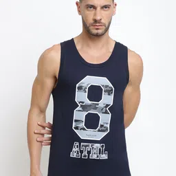 van heusen innerwear Van Heusen Men Navy Printed All Day Comfort Graphic Print Vest-picture-26