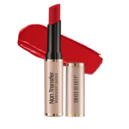 SWISS BEAUTY Non Transfer Water Proof Lipstick- Hot Red 406-picture-35