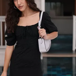DressBerry Romantic Destiny Tie-Up Detail Side Slit Sheath Midi Dress-picture-38