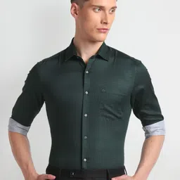 Arrow Men Slim Fit Micro Printed Formal Pure Cotton Shirt-image-20