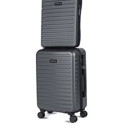 Assembly Set Of 2 Textured Hard-Sided Small Trolley Suitcase Laptop Backpack-picture-40