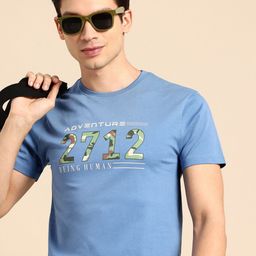 Being Human Typography Printed Pure Cotton Slim Fit T-shirt-picture-9