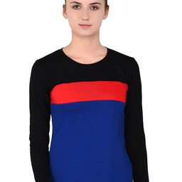 BEYOU FASHION Women Colourblocked Applique Slim Fit T-shirt-picture-46