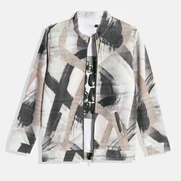 CAVIO Boys Abstract Printed Lightweight Jacket with Tshirt-picture-20