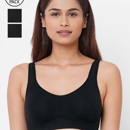 Inner Sense Pack Of 3 Black Solid Organic Antimicrobial Non-Wired Non-Padded Sustainable Everyday Bras ISB097_97_97-picture-21