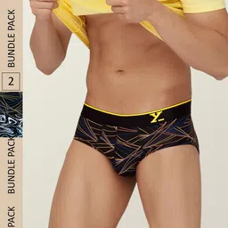 XYXX Men Flux IntelliSoft Pack of 2 Printed Micro Modal Basic Briefs XYBRF2PCKN437-image-87