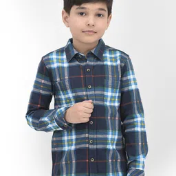 JusCubs Kids Boys Premium Tartan Checked Cotton Casual Shirt-picture-15