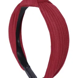 PRITA BY PRIYAASI Women Maroon Knot Detail Hairband-image-98