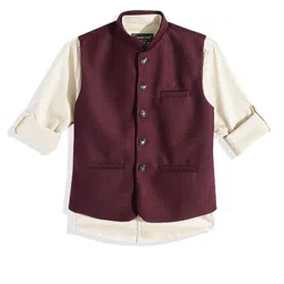 CHARCHIT Boys Nehru Jacket With Shirt-picture-29