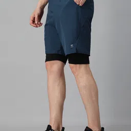 HRX by Hrithik Roshan Men Solid Double Layered Regular Fit Sports Shorts-picture-13