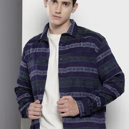 The Indian Garage Co Self-Design Ethnic Drop-Shoulder Sleeves Relaxed Fit Casual Shirt image 1