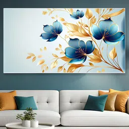 DEKORSTATION Multicoloured Floral and Botanical Canvas Painting-picture-38