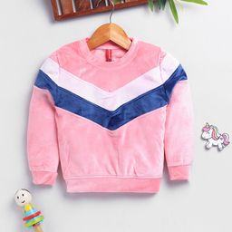Here&Now X Game Begins Girls Shearing Fleece Striped Sweatshirt-picture-7