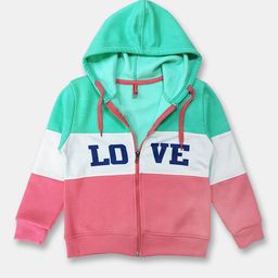 Here&Now X Game Begins Girls Colourblocked Hooded Sweatshirt-picture-13