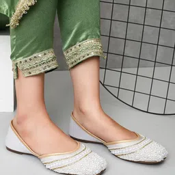 XE Looks Women Ethnic Open Toe Flats with Embroidered-image-37