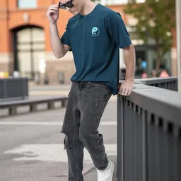 Kryptic Men Graphic Printed Round Neck Cotton Relaxed Fit T-shirt-image-15