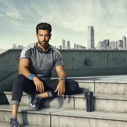HRX by Hrithik Roshan Men Charcoal Grey Slim Advanced Rapid Dry Raglan T-shirt-picture-14