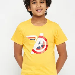 Marvel by Wear Your Mind Boys Yellow Avengers Printed T-shirt-picture-30