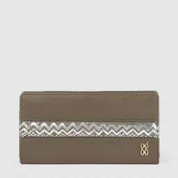 Baggit Women Olive Green & Silver-Toned Solid Two Fold Wallet-image-86