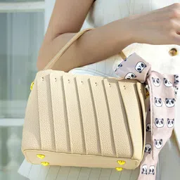 HAUTE SAUCE by Campus Sutra Leather Structured Shoulder Bag-picture-47